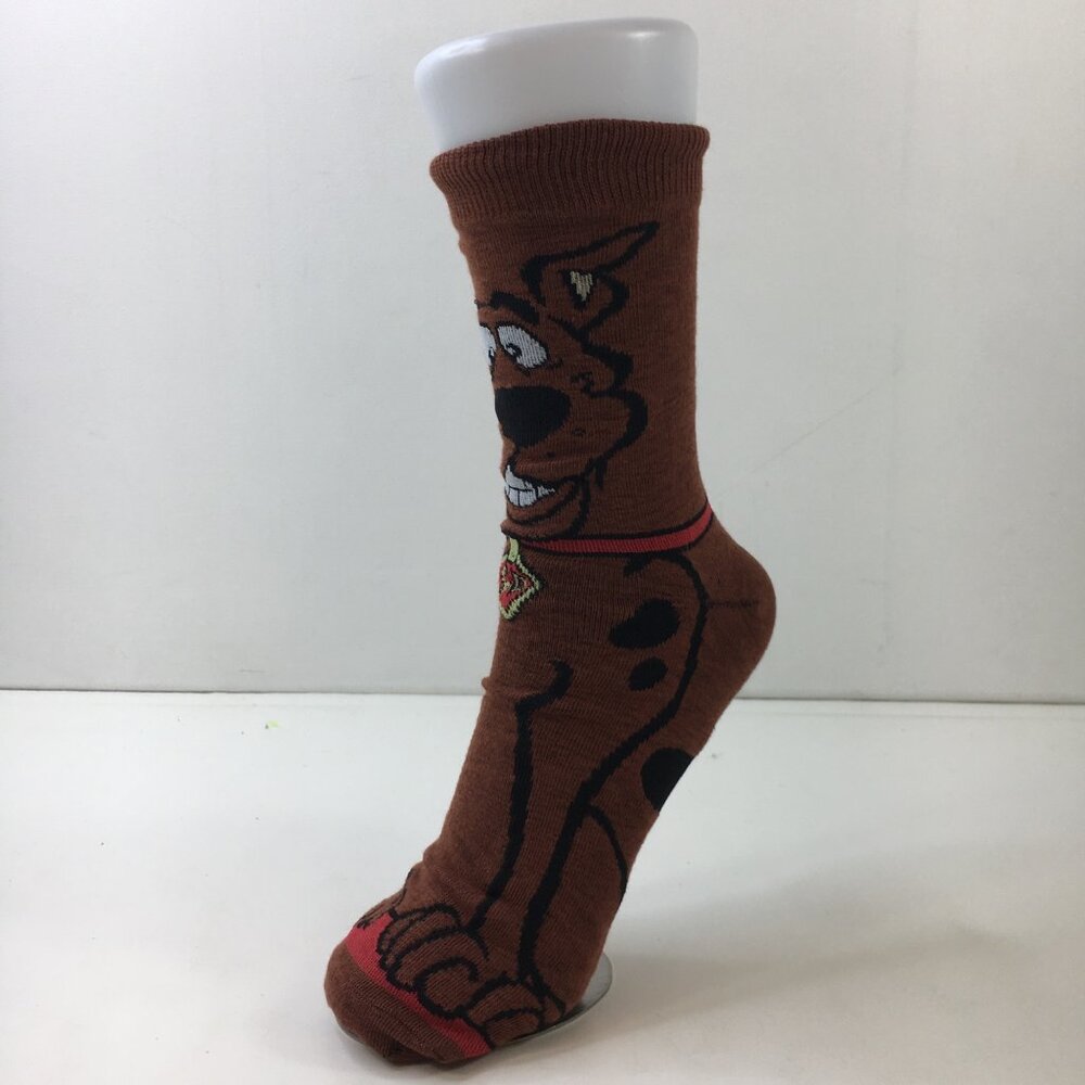 Scooby-Doo Unisex Novelty Crew Socks Ribbed Cuffs Brown Black